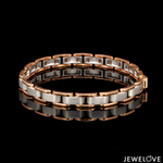 Load image into Gallery viewer, Men of Platinum | 7.25mm Platinum Rose Gold Bracelet for Men JL PTB 1367
