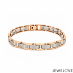 Load image into Gallery viewer, Men of Platinum | 7.25mm Platinum Rose Gold Bracelet for Men JL PTB 1367
