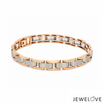 Load image into Gallery viewer, Men of Platinum | 7.25mm Platinum Rose Gold Bracelet for Men JL PTB 1367
