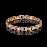 Load image into Gallery viewer, Men of Platinum | 7.25mm Platinum Rose Gold Bracelet for Men JL PTB 1367
