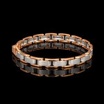 Load image into Gallery viewer, Men of Platinum | 7.25mm Platinum Rose Gold Bracelet for Men JL PTB 1367
