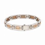 Load image into Gallery viewer, Men of Platinum | 8mm Platinum Rose Gold Bracelet for Men JL PTB 1368
