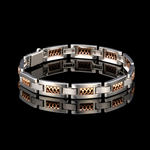 Load image into Gallery viewer, Men of Platinum | 8mm Platinum Rose Gold Bracelet for Men JL PTB 1368
