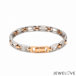 Load image into Gallery viewer, Men of Platinum | 6.5mm Platinum 18k Rose Gold Bracelet for Men JL PTB 1374
