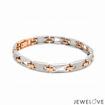 Load image into Gallery viewer, Men of Platinum | 6.5mm Platinum 18k Rose Gold Bracelet for Men JL PTB 1374
