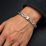 Load image into Gallery viewer, Men of Platinum | 6.5mm Platinum 18k Rose Gold Bracelet for Men JL PTB 1374
