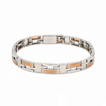 Load image into Gallery viewer, Men of Platinum | 7mm Platinum 18k Rose Gold Bracelet for Men JL PTB 1376
