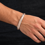 Load image into Gallery viewer, 7.25mm Platinum Rose Gold Kada for Men JL PTB 1381
