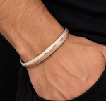 Load image into Gallery viewer, 8mm Platinum Rose Gold Kada for Men JL PTB 1383
