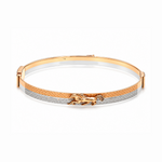 Load image into Gallery viewer, Men of Platinum | 6mm Platinum Horse Bracelet with Rose Gold for Men JL PTB 1384
