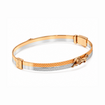 Load image into Gallery viewer, Men of Platinum | 6mm Platinum Horse Bracelet with Rose Gold for Men JL PTB 1384
