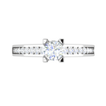 Load image into Gallery viewer, 50-Pointer Solitaire Diamond Shank Platinum Ring JL PT RP RD 140-A

