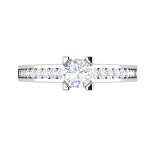 50-Pointer Solitaire Diamond Shank Platinum Ring JL PT RP RD 140-A