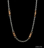 Load image into Gallery viewer, UniSex Platinum 18K Rose Gold Chain with Rectangular Links JL PT CH 1493
