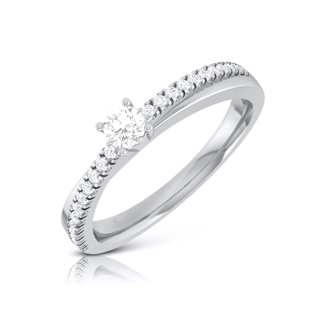 15-Pointer Designer Platinum Engagement Ring for Women JL PT R-52  VVS-GH Jewelove.US