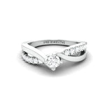 Load image into Gallery viewer, 15 Pointer Platinum Solitaire Ring with a Twist JL PT 675   Jewelove.US
