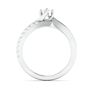 15 Pointer Platinum Solitaire Ring with a Twist JL PT 675   Jewelove.US