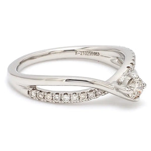 15 Pointer Platinum Solitaire Ring with a Twist JL PT 675   Jewelove.US