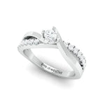 Load image into Gallery viewer, 15 Pointer Platinum Solitaire Ring with a Twist JL PT 675  VVS-GH Jewelove.US
