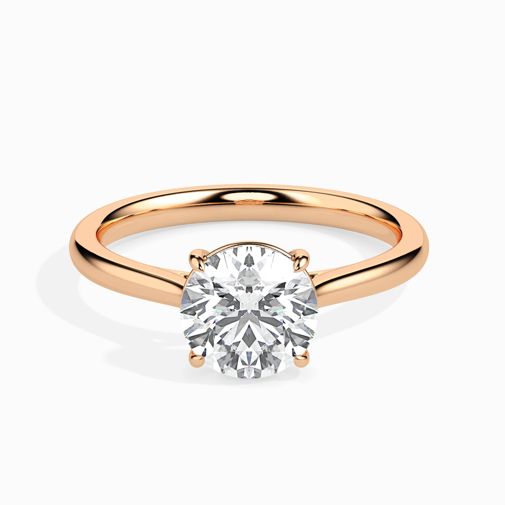 30-Pointer 18K Rose Gold Solitaire Ring for Women JL AU 19001R   Jewelove.US