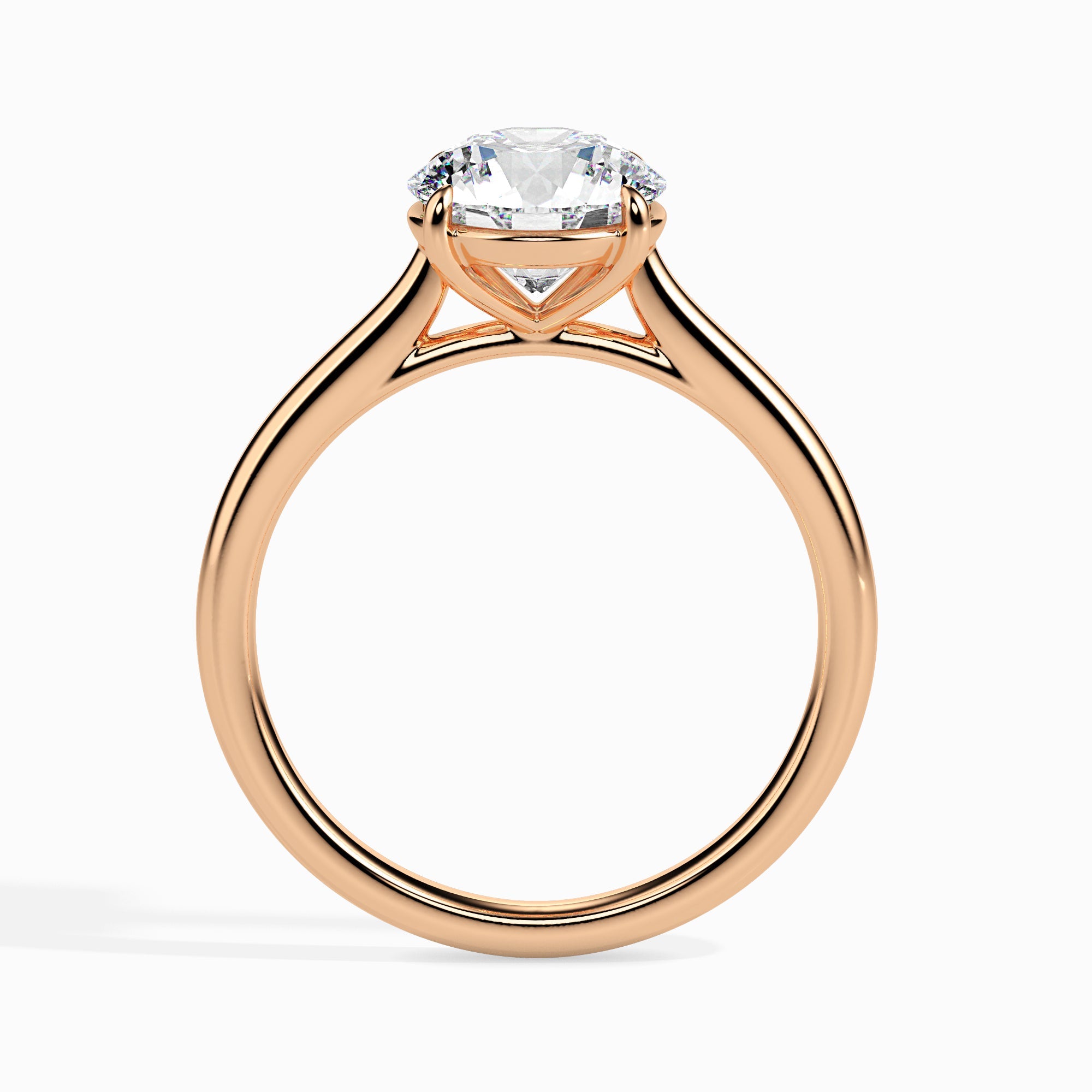 70-Pointer Lab Grown Solitaire 18K Rose Gold Ring for Women JL AU LG G 19001R-A