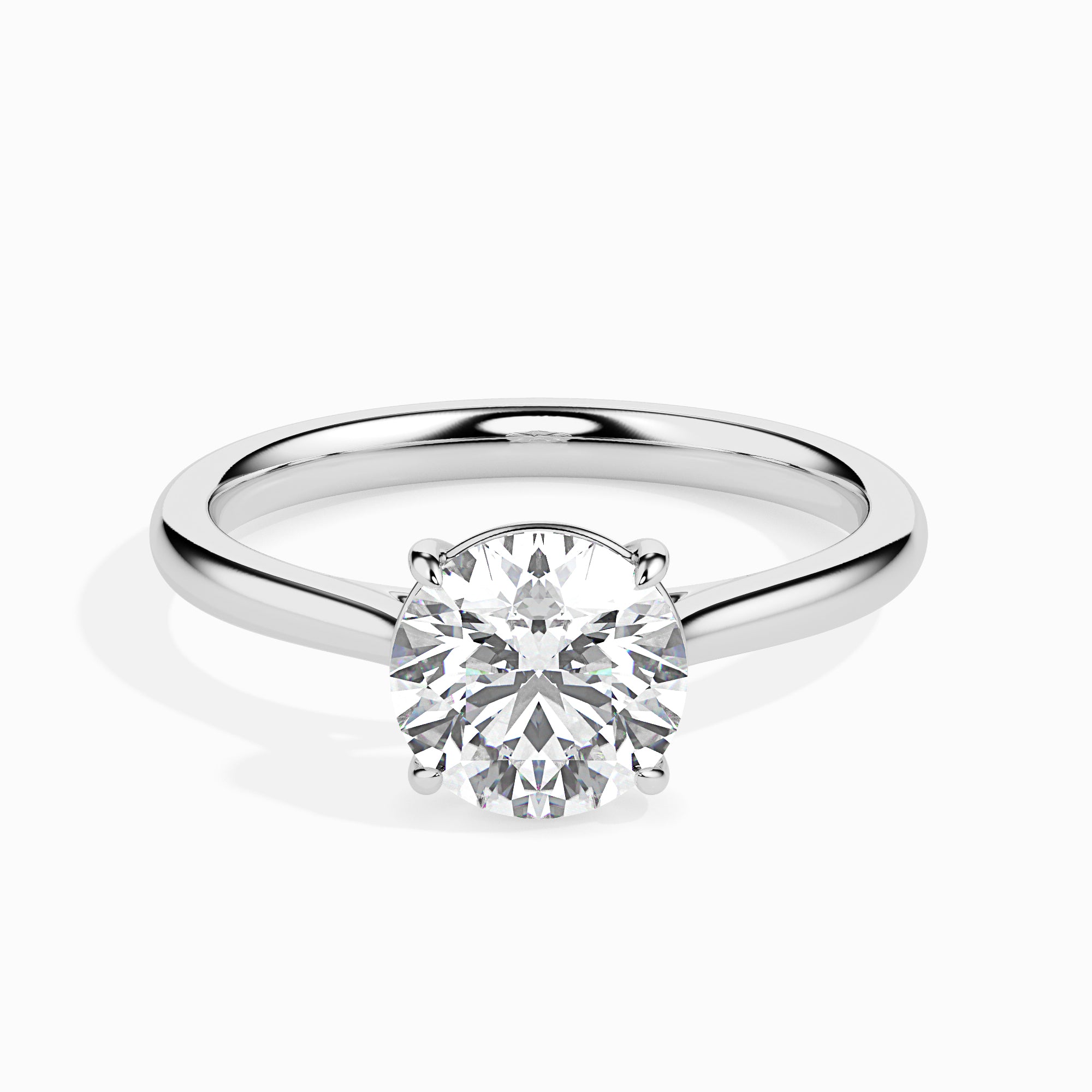 70-Pointer Lab Grown Solitaire Platinum Ring for Women JL PT LG G 19001-A