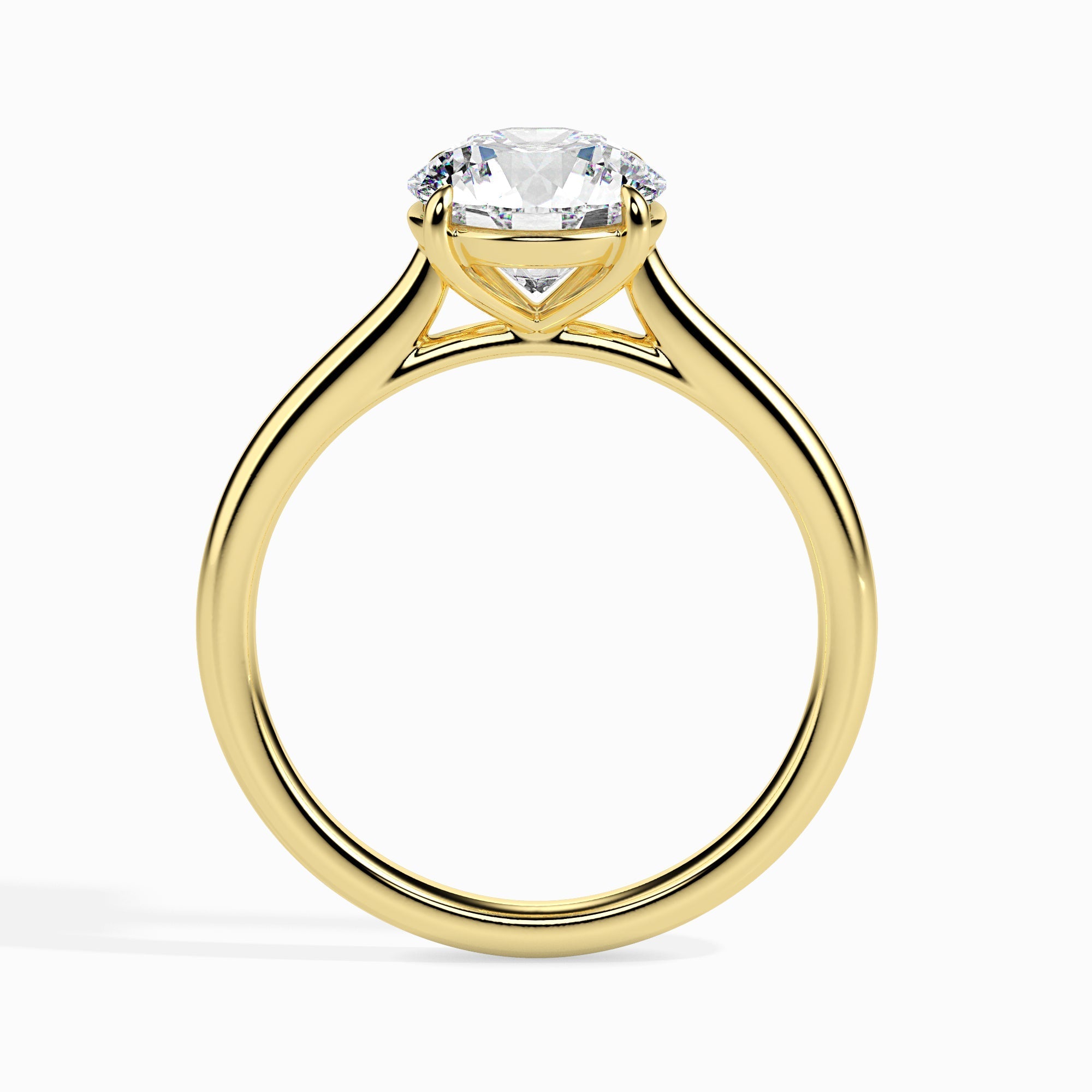 70-Pointer Solitaire Diamond 18K Yellow Gold Ring JL AU 19001Y-B