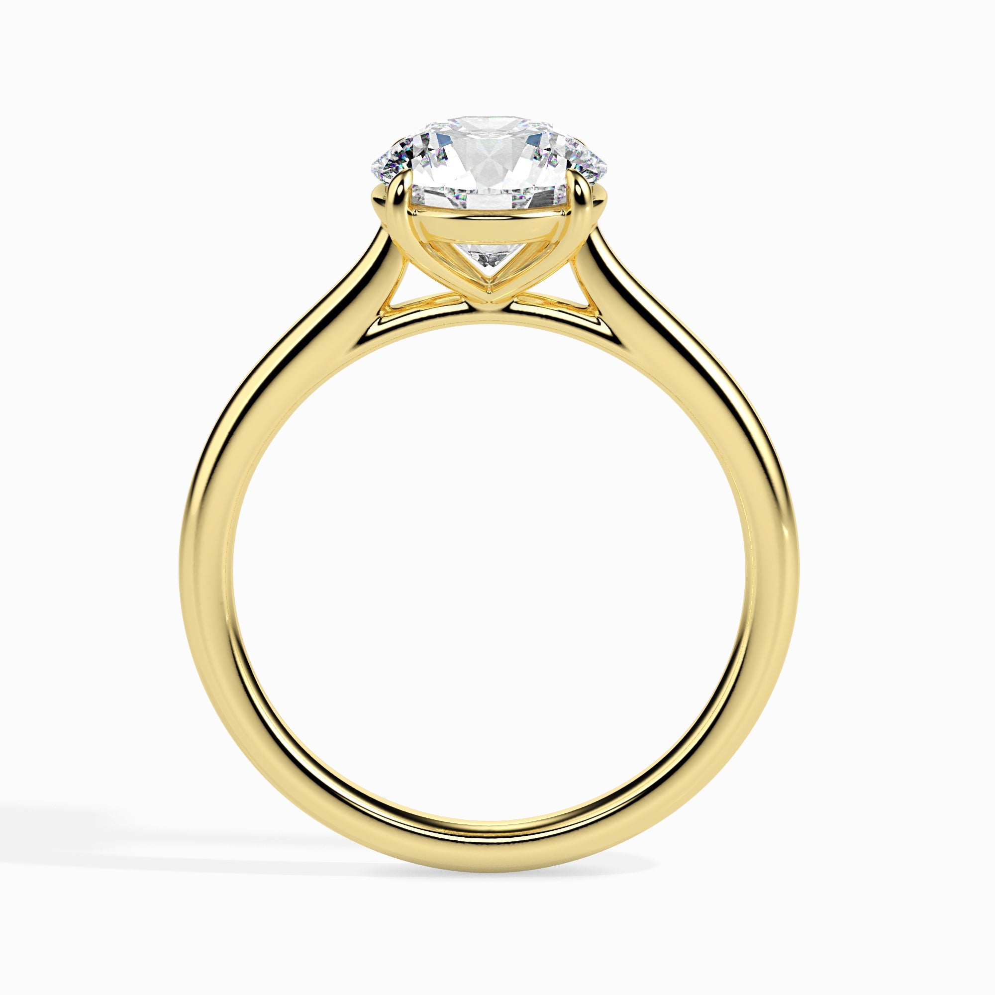 70-Pointer Lab Grown Solitaire Diamond 18K Yellow Gold Ring JL AU LG G 19001Y-A