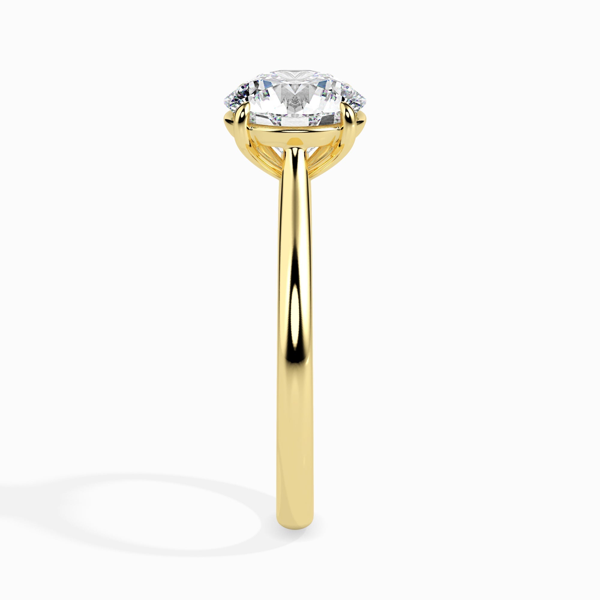 1.50-Carat Lab Grown Solitaire Diamond 18K Yellow Gold Ring JL AU LG G 19001Y-C