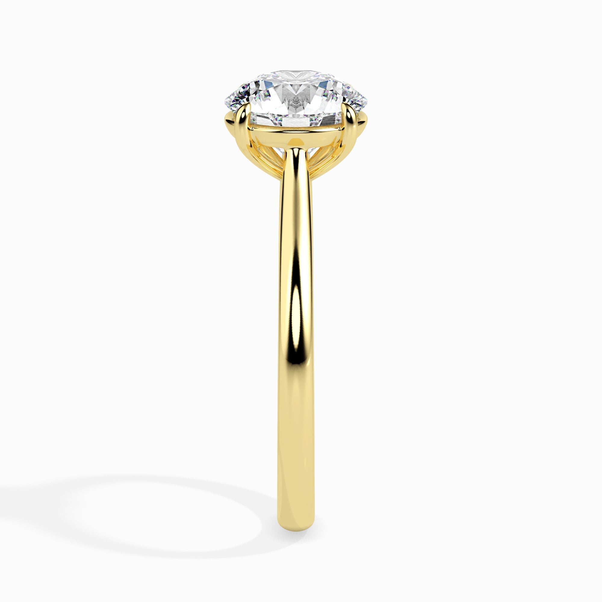1-Carat Lab Grown Solitaire Diamond 18K Yellow Gold Ring JL AU LG G 19001Y-B