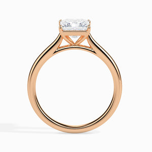 70-Pointer Princess Cut Solitaire Diamond 18K Rose Gold Ring JL AU 19002R-B   Jewelove.US