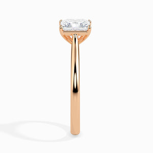 50-Pointer Princess Cut Solitaire Diamond 18K Rose Gold Ring JL AU 19002R-A   Jewelove.US
