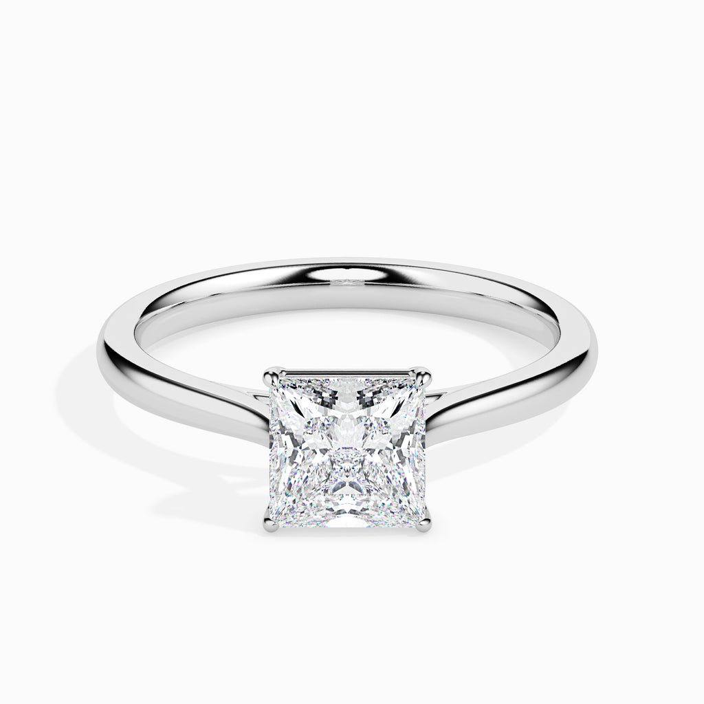 0.30cts. Princess cut Diamond Solitaire Platinum Ring JL PT 19002   Jewelove.US
