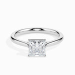 Load image into Gallery viewer, 70cts. Princess cut Diamond Solitaire Platinum Ring JL PT 19002-B   Jewelove.US
