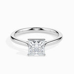 Load image into Gallery viewer, 70cts. Princess cut Diamond Solitaire Platinum Ring JL PT 19002-B
