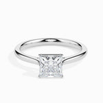 Load image into Gallery viewer, 50cts. Princess cut Diamond Solitaire Platinum Ring JL PT 19002-A   Jewelove.US
