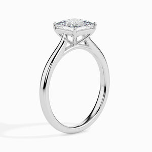 70cts. Princess cut Diamond Solitaire Platinum Ring JL PT 19002-B