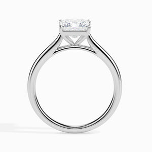 50cts. Princess cut Diamond Solitaire Platinum Ring JL PT 19002-A