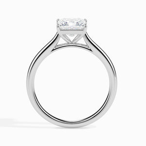 1 Carat Princess cut Diamond Solitaire Platinum Ring JL PT 19002-C   Jewelove.US