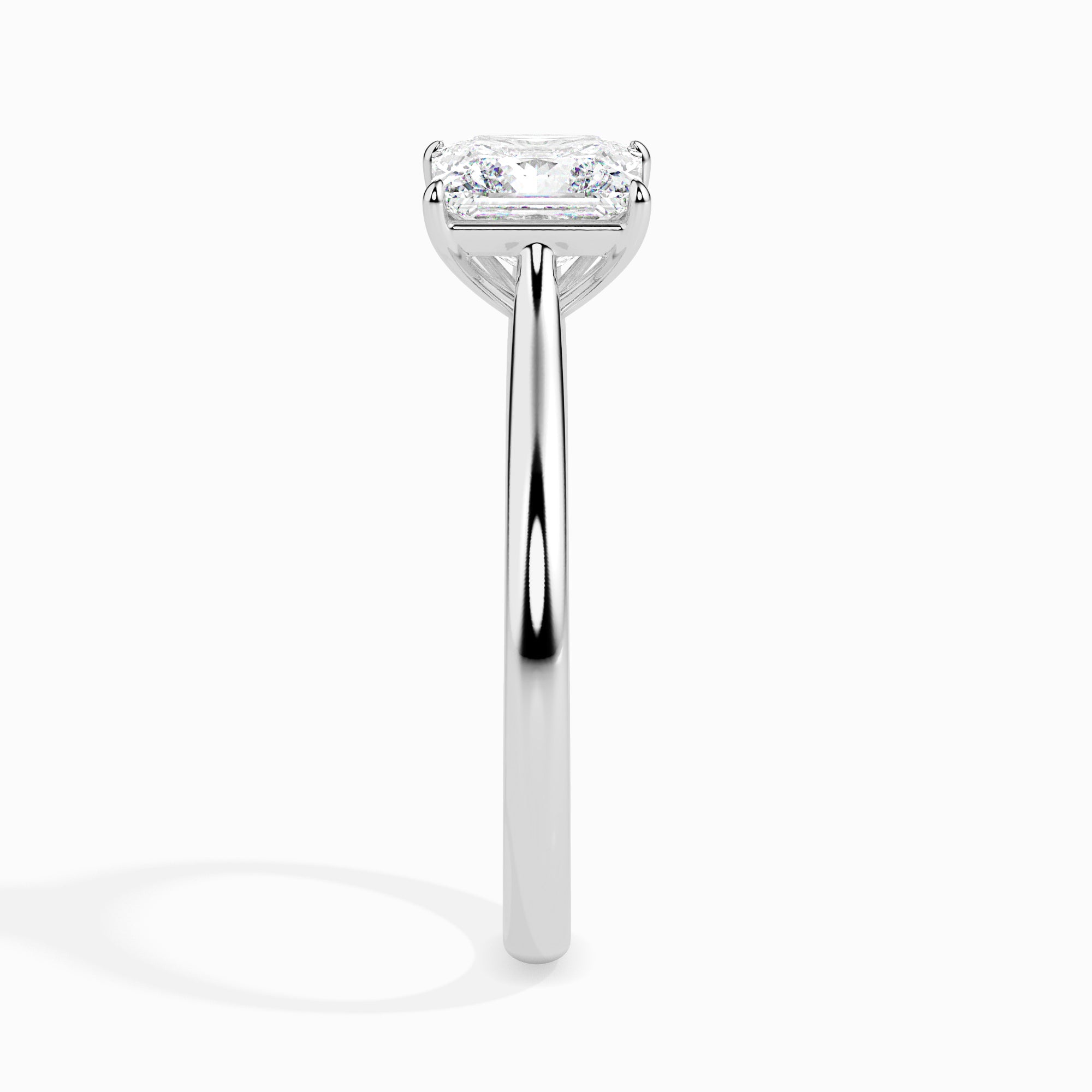 50cts. Princess cut Diamond Solitaire Platinum Ring JL PT 19002-A   Jewelove.US
