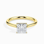 Load image into Gallery viewer, 50-Pointer Princess Cut Solitaire 18K Yellow Gold Ring JL AU 19002Y-A   Jewelove.US
