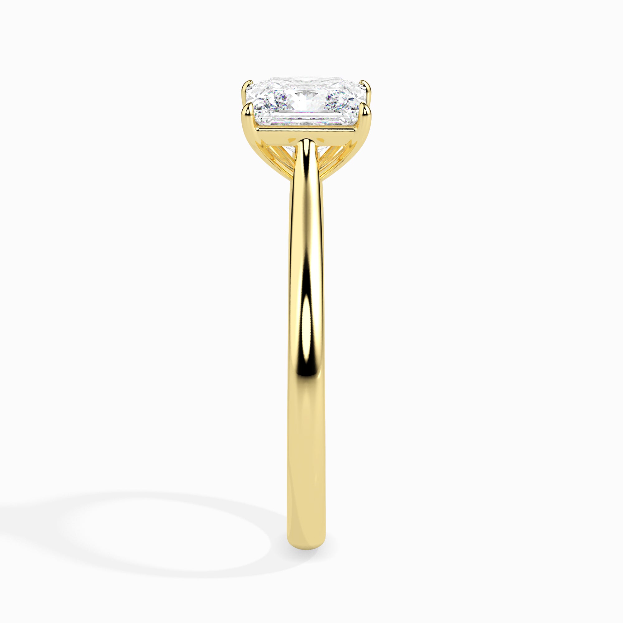 70-Pointer Princess Cut Solitaire 18K Yellow Gold Ring JL AU 19002Y-B