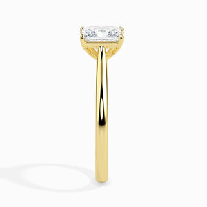 70-Pointer Princess Cut Solitaire 18K Yellow Gold Ring JL AU 19002Y-B