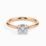Load image into Gallery viewer, 50-Pointer Cushion Cut Solitaire Diamond 18K Rose Gold Ring JL AU 19003R-A

