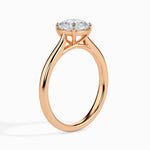 Load image into Gallery viewer, 30-Pointer Cushion Cut Solitaire Diamond 18K Rose Gold Ring JL AU 19003R
