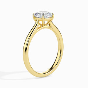 70-Pointer Cushion Cut Solitaire 18K Yellow Gold Ring JL AU 19003Y-B   Jewelove.US