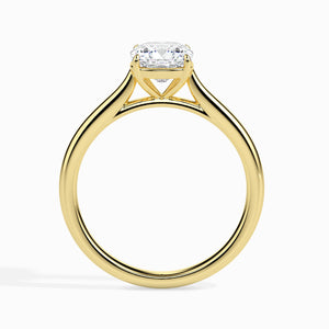70-Pointer Cushion Cut Solitaire 18K Yellow Gold Ring JL AU 19003Y-B   Jewelove.US
