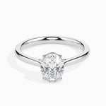 Load image into Gallery viewer, 50-Pointer Oval Cut Solitaire Platinum Ring JL PT 19004-A   Jewelove.US
