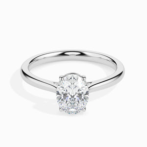 30-Pointer Oval Cut Solitaire Platinum Ring JL PT 19004   Jewelove.US