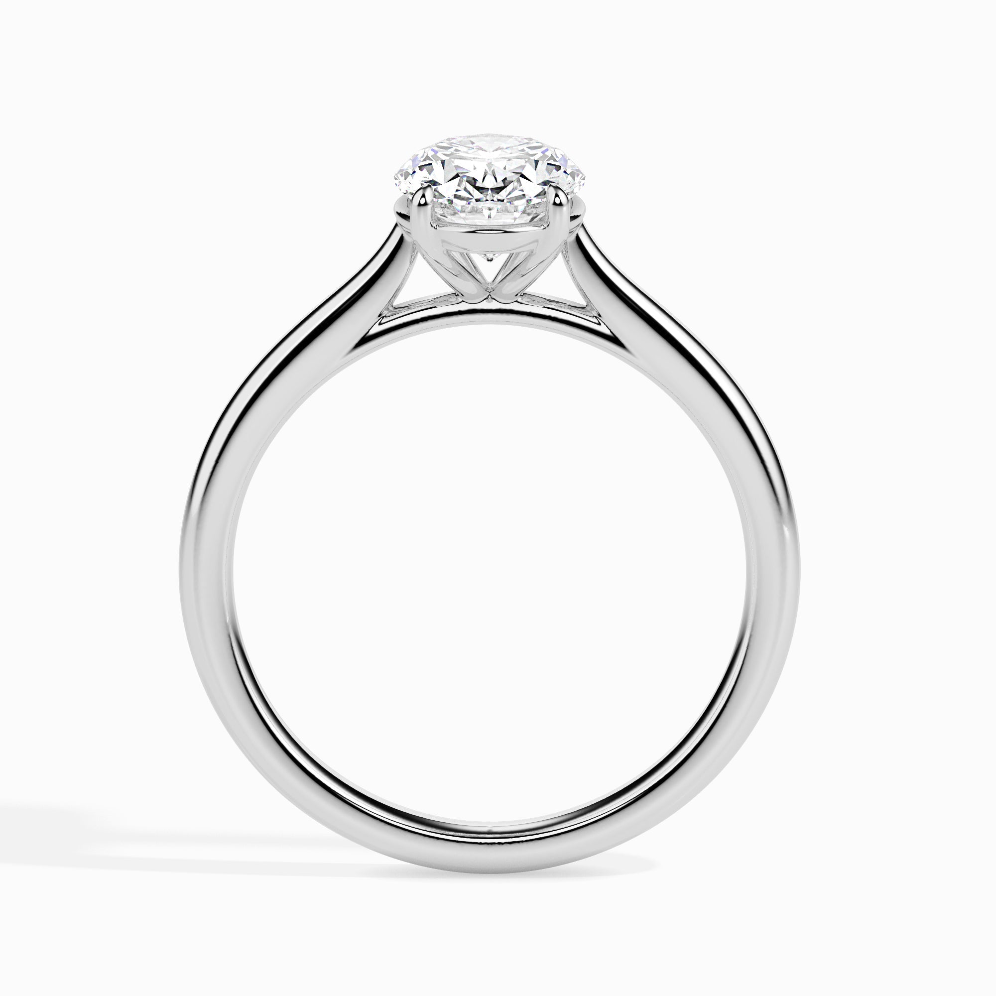 50-Pointer Oval Cut Solitaire Platinum Ring JL PT 19004-A   Jewelove.US